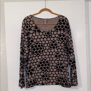 Chico’s Polka Dot Long Sleeve Top